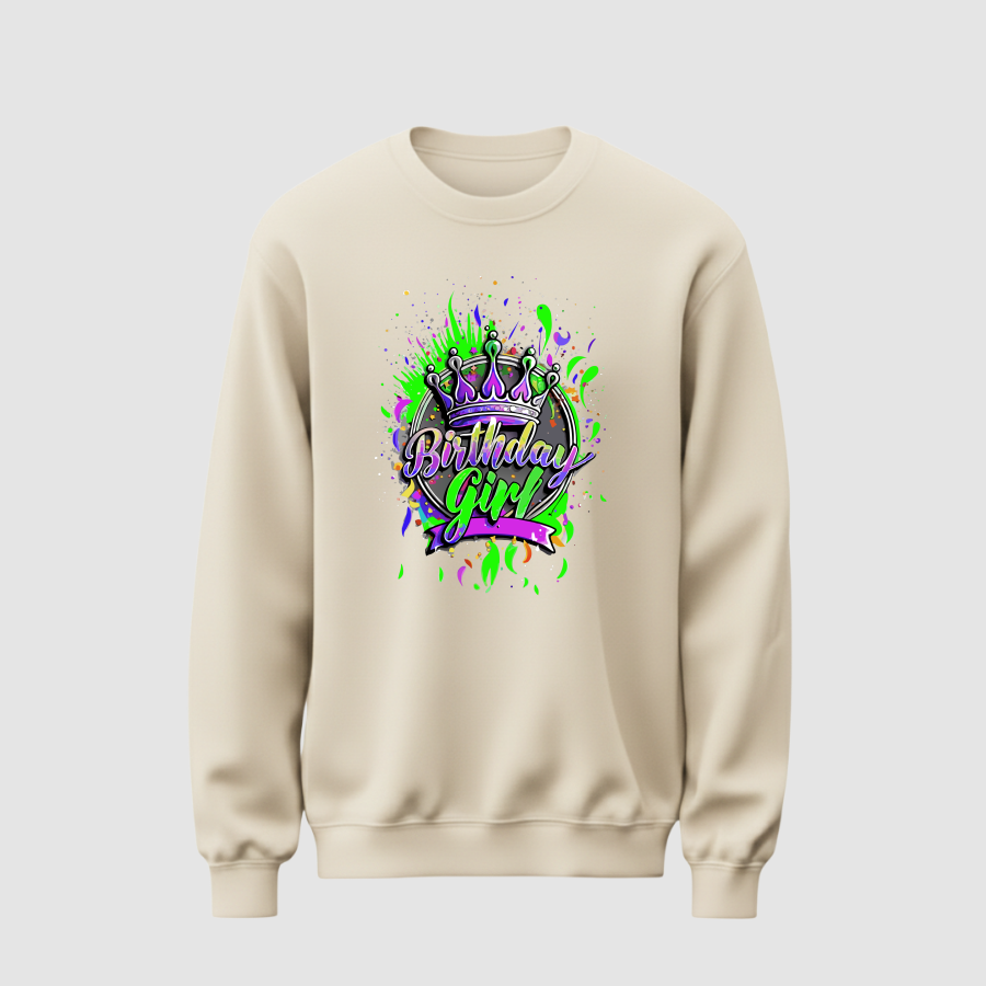 Sweatshirt Basic Kadın Ekru